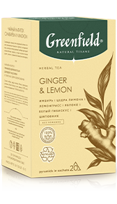 Ginger & Lemon Greenfield Ginger & Lemon piramids, 20 pcs