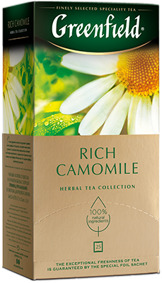 Травяной чай Greenfield Rich Camomile в пакетиках, 25 шт