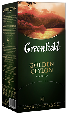 Классический черный чай Greenfield Golden Ceylon в пакетиках, 100 шт