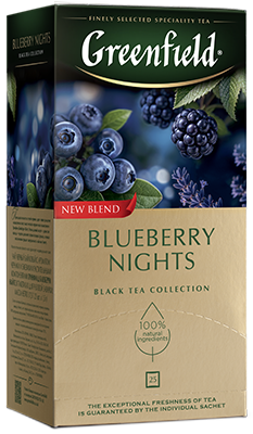 Ароматизированный черный чай Greenfield Blueberry Nights