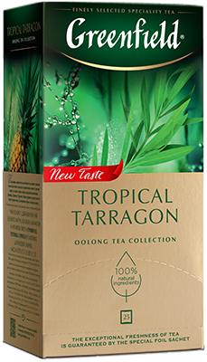 Xushbo'y yashil choy Greenfield Tropical Tarragon paketlardagi, 25 dona