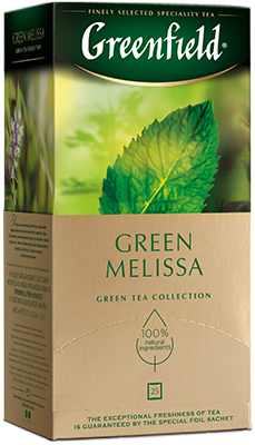 Green Melissa Ароматизированный зеленый чай Greenfield Green Melissa