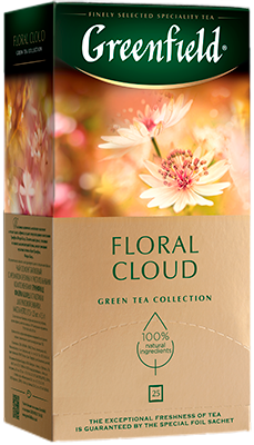 Ətirli yaşıl çay Greenfield Floral Cloud paketlərdə, 25 ədəd