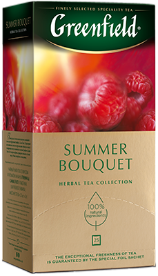 Чөп чай Greenfield Summer Bouquet пакеттерде, 100 шт