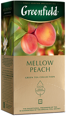 Mellow Peach Хош иісті жасыл шай Greenfield Mellow Peach