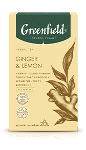 Greenfield Ginger & Lemon piramids, 20 pcs