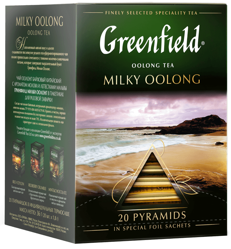  Greenfield Milky Oolong piramids, 20 pcs