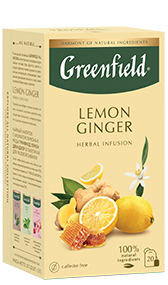 Greenfield Lemon Ginger bags, 20 pcs