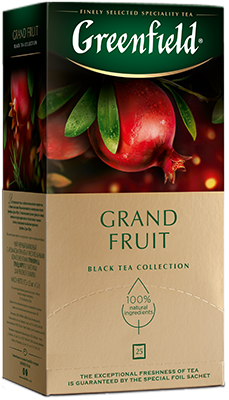 Даамдуу кара чай Greenfield Grand Fruit пакеттерде, 25 шт