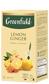Greenfield Lemon Ginger в пакетиках, 20 шт