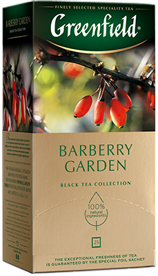 Даамдуу кара чай Greenfield Barberry Garden жалбырак, 100 г