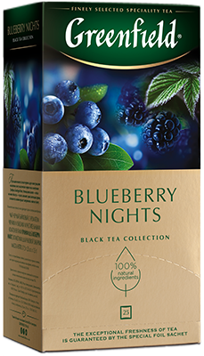 Даамдуу кара чай Greenfield Blueberry Nights