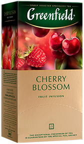 Bitki çayı Greenfield Cherry Blossom paketlərdə, 25 ədəd