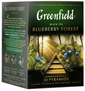 Черный чай в пирамидках Greenfield Blueberry Forest в пирамидках, 20 шт