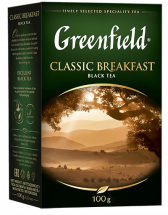 Классикалык кара чай Greenfield Classic Breakfast жалбырак, 100 г