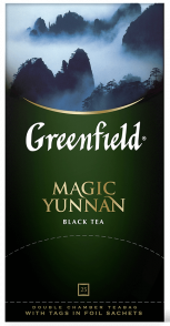 Классикалық қара шай Greenfield Magic Yunnan в пакетиках, 25 дана