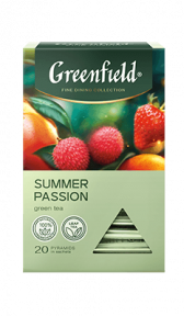 Зеленый чай в пирамидках Greenfield SUMMER PASSION в пирамидках, 20 шт