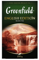 კლასიკური შავი ჩაი Greenfield English Edition ფოთლოვანი, 200 გ