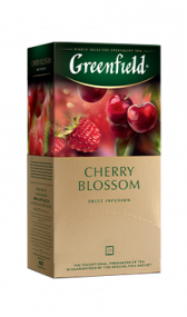 Bitki çayı Greenfield Cherry Blossom paketlərdə, 25 ədəd