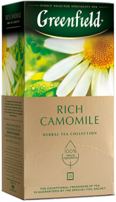 Шөптік шай Greenfield Rich Camomile в пакетиках, 25 дана