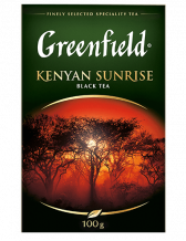 Классикалык кара чай Greenfield Kenyan Sunrise жалбырак, 100 г
