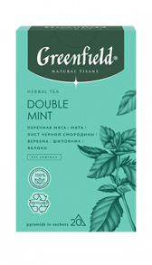 Чай в пирамидках Greenfield Double Mint в пирамидках, 20 шт