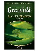 კლასიკური მწვანე ჩაი Greenfield Flying Dragon ფოთლოვანი, 100 გ