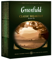 Классикалық қара шай Greenfield Classic Breakfast в пакетиках, 100 дана