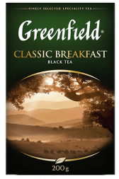 Классикалық қара шай Greenfield Classic Breakfast листовой, 200 г