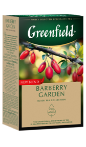Ароматизированный черный чай Greenfield Barberry Garden листовой, 100 г