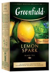 Ароматизированный черный чай Greenfield Lemon Spark листовой, 100 г