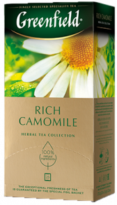 Шөптік шай Greenfield Rich Camomile в пакетиках, 25 дана