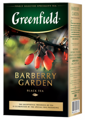 Dadlı qara çay Greenfield Barberry Garden yarpaq, 100 qram