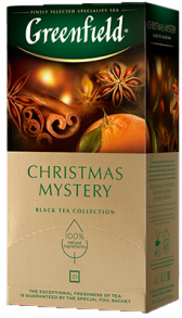 Dadlı qara çay Greenfield Christmas Mystery paketlərdə, 25 ədəd