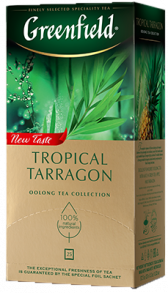 Ароматизированный зеленый чай Greenfield Tropical Tarragon в пакетиках, 25 шт