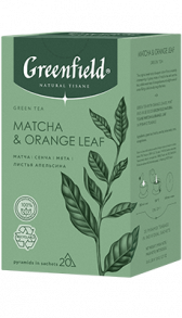 Чай в пирамидках Greenfield Matcha & Orange Leaf в пирамидках, 20 шт