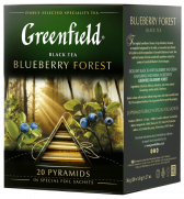 Черный чай в пирамидках Greenfield Blueberry Forest в пирамидках, 20 шт