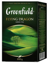 კლასიკური მწვანე ჩაი Greenfield Flying Dragon ფოთლოვანი, 200 გ