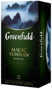 Классикалық қара шай Greenfield Magic Yunnan в пакетиках, 25 дана