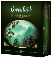 Классический зеленый чай Greenfield Jasmine Dream в пакетиках, 100 шт