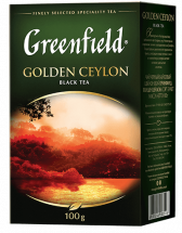 Классикалық қара шай Greenfield Golden Ceylon листовой, 100 г