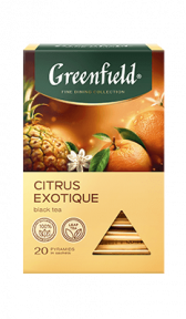 Черный чай в пирамидках Greenfield CITRUS EXOTIQUE в пирамидках, 20 шт