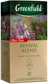 Dadlı qara çay Greenfield Revival Blend paketlərdə, 25 ədəd