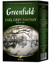 Классикалык кара чай Greenfield Earl Grey Fantasy жалбырак, 100 г
