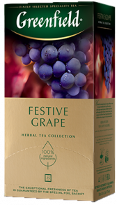 Чөп чай Greenfield Festive Grape пакеттерде, 25 шт