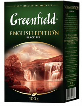 კლასიკური შავი ჩაი Greenfield English Edition ფოთლოვანი, 100 გ