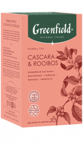 Чай в пирамидках Greenfield Cascara & Rooibos в пирамидках, 20 шт