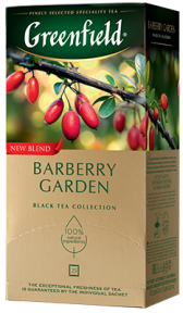 Ароматизированный черный чай Greenfield Barberry Garden в пакетиках, 25 шт