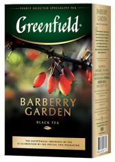 არომატიზებული შავი ჩაი Greenfield Barberry Garden ფოთლოვანი, 100 გ