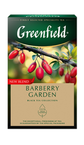 Ароматизированный черный чай Greenfield Barberry Garden листовой, 100 г